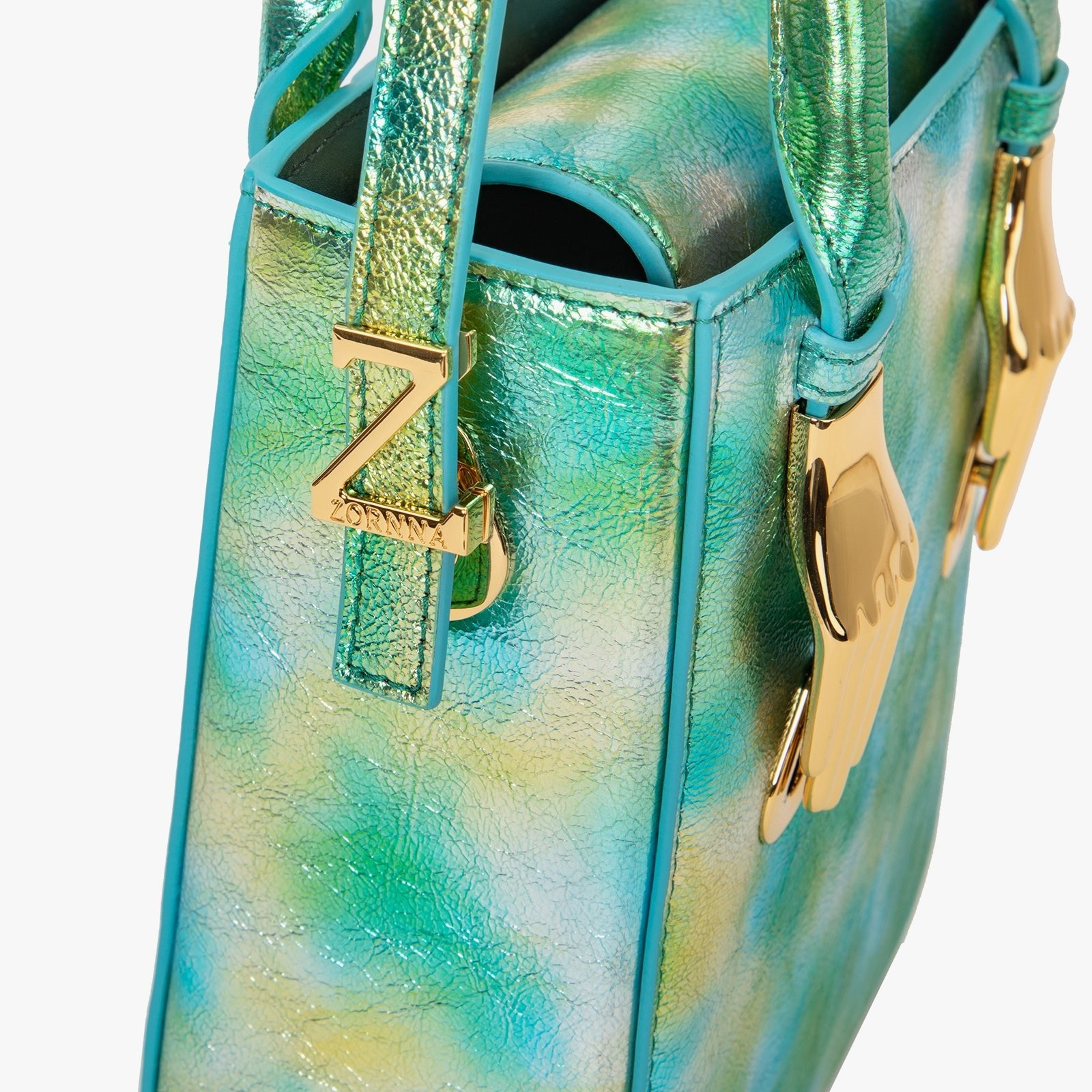 Aieda Bag (Metallic Green Leather)