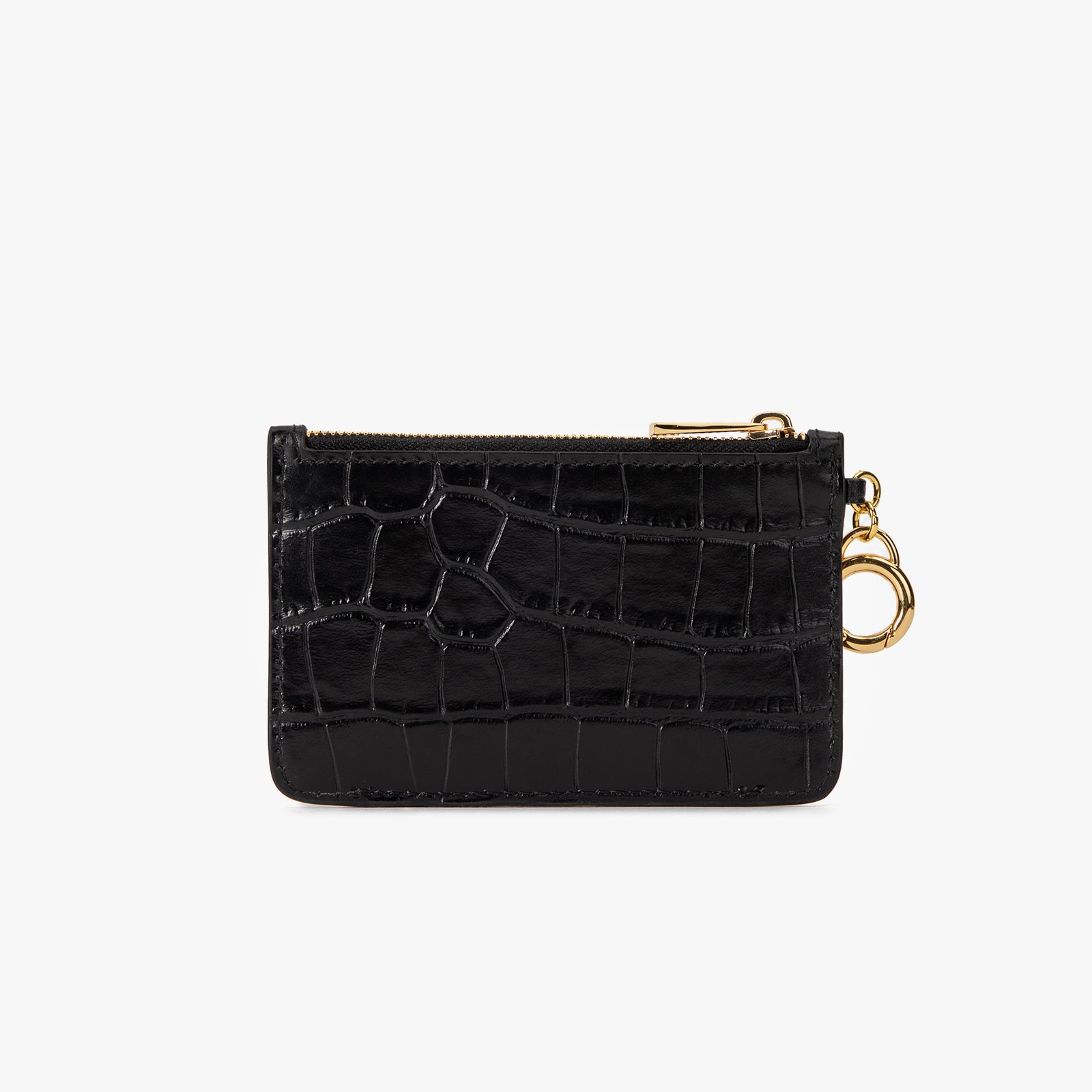 Black Crocodile Pattern Card Holder