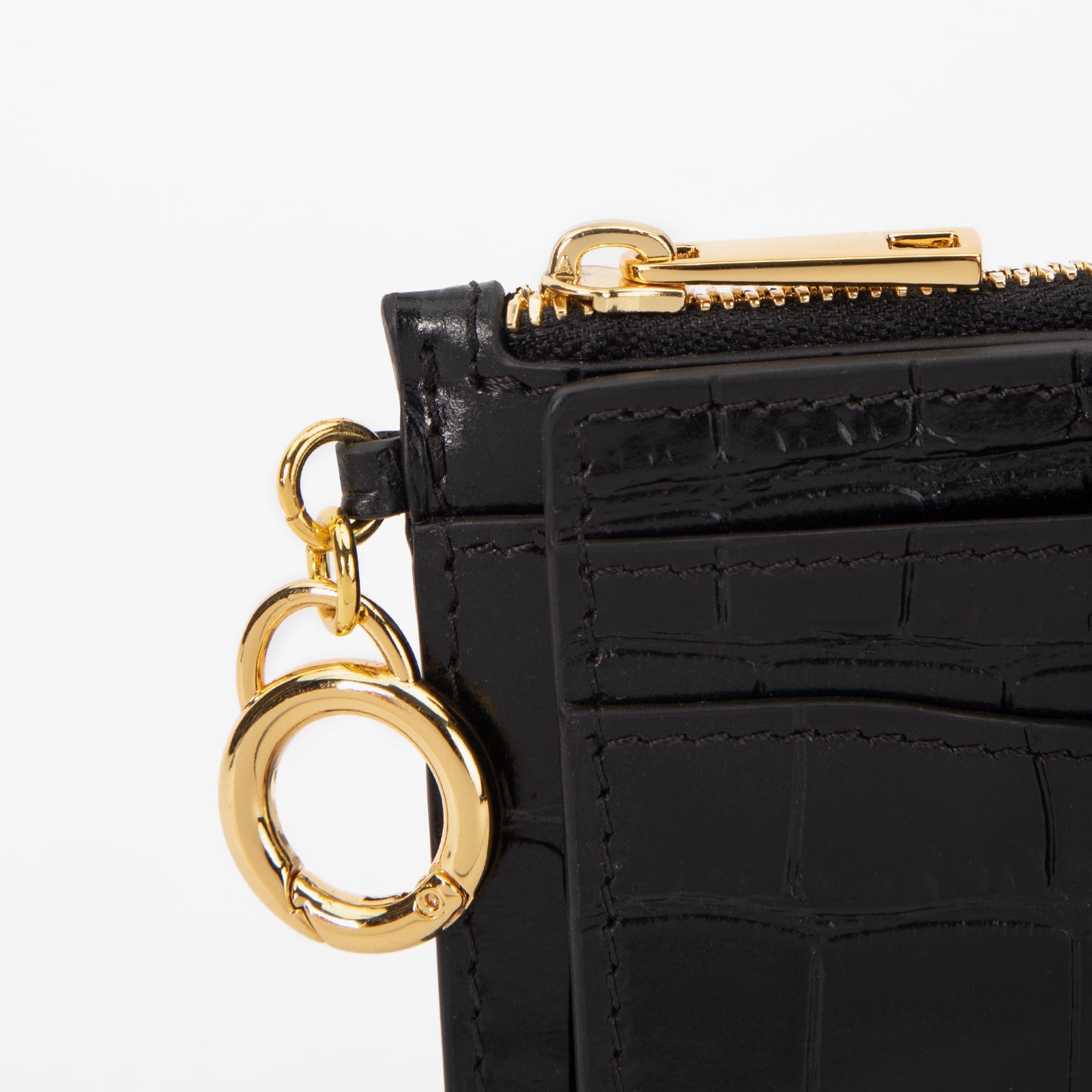 Black Crocodile Pattern Card Holder