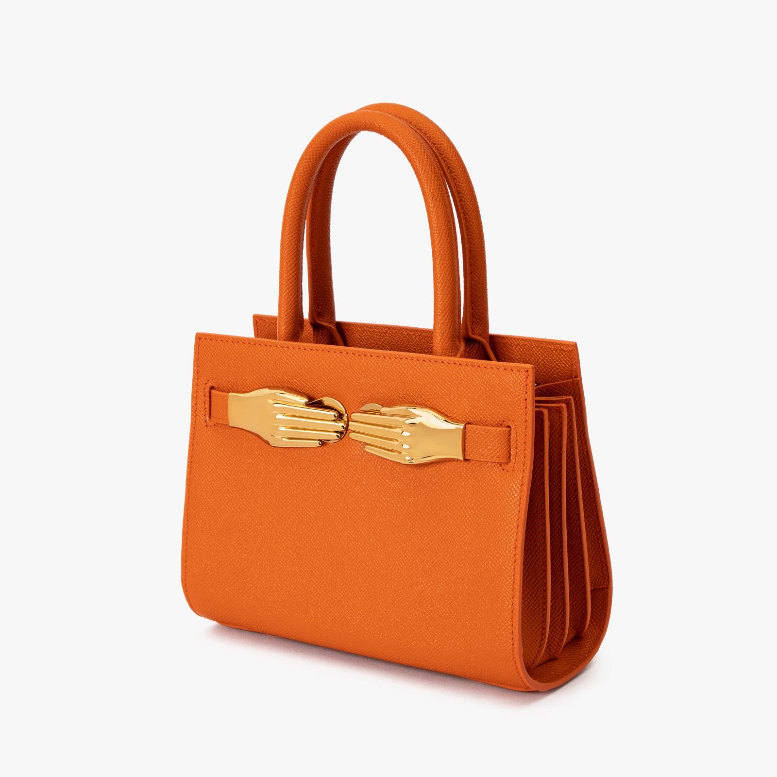 Orange Small Structured Bag