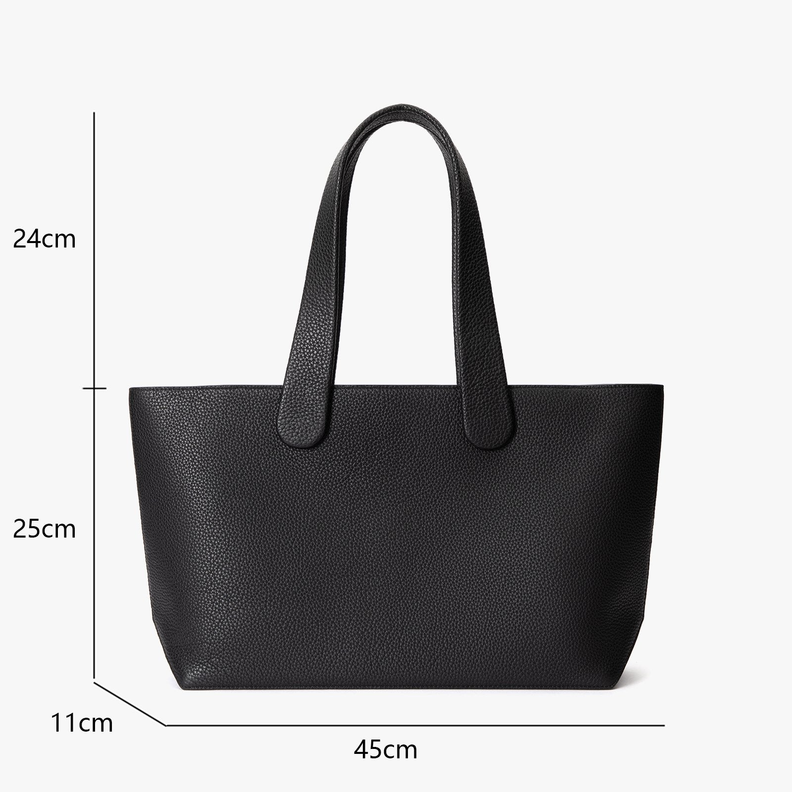 Pebbled Leather Tote Bag for Work ZORNNA